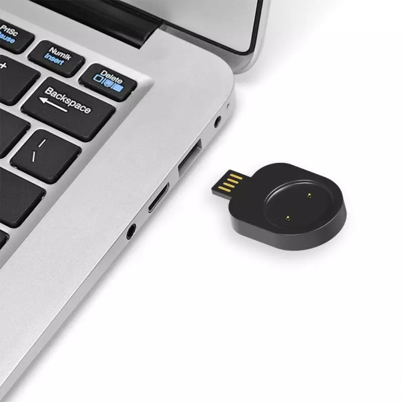 Магнитная USB зарядная станция на часы Amazfit GTR 2 / Amazfit bip U и других / Черная