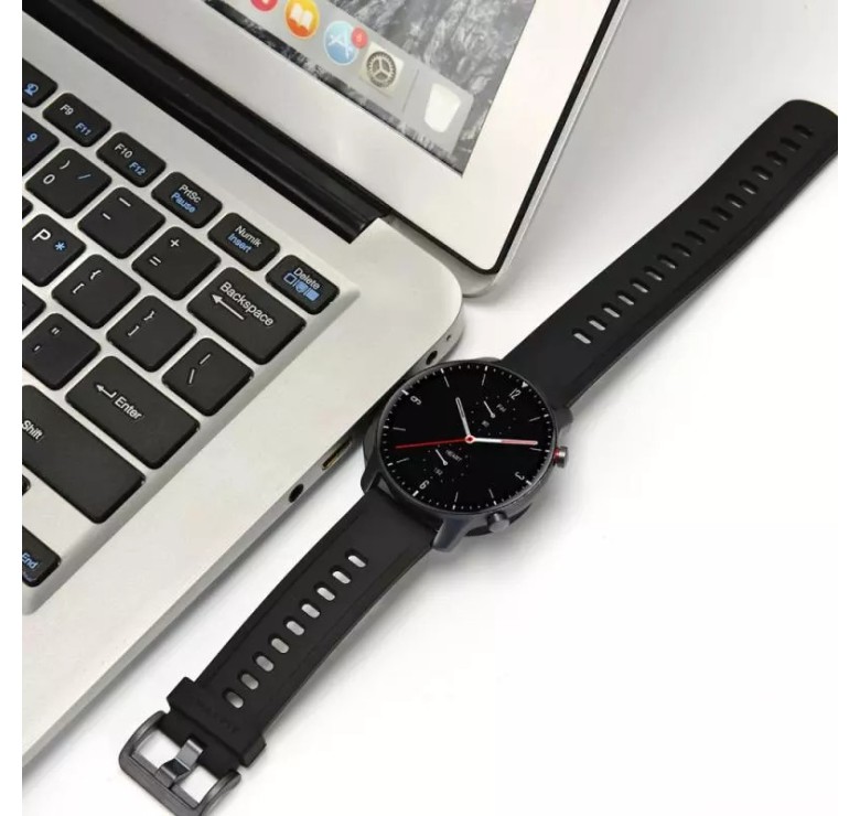 Магнітна USB зарядна станція на годинник Amazfit GTR 2 / Amazfit bip U та інших / Чорна