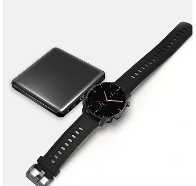 Магнітна USB зарядна станція на годинник Amazfit GTR 2 / Amazfit bip U та інших / Чорна