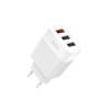Блок живлення XO-L72 з кабелем Micro - USB / 3 USB / Швидка зарядка Quick Charge 3.0 / Білий