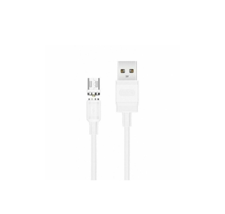 Магнітний Micro USB кабель XO-NB187 / Круглий / 360 Градусів / 100 см. / Білий
