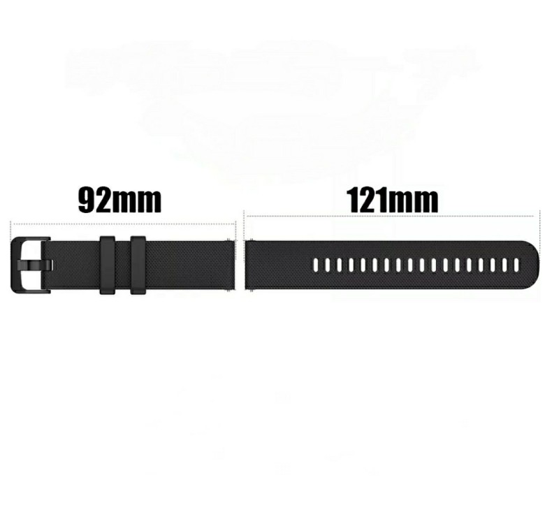 Ремінець силіконовий на розумний годинник Hero Band 3 B57 / 16 мм. / Чорний