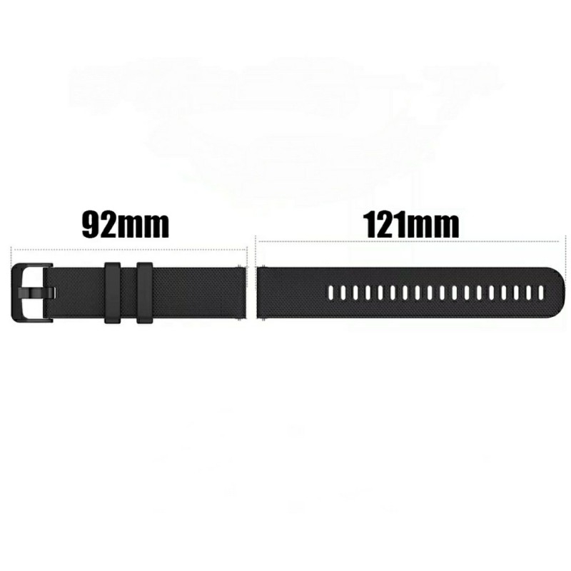 Ремешок силиконовый на умные часы Hero Band 3 B57 / 16 мм. / Черный