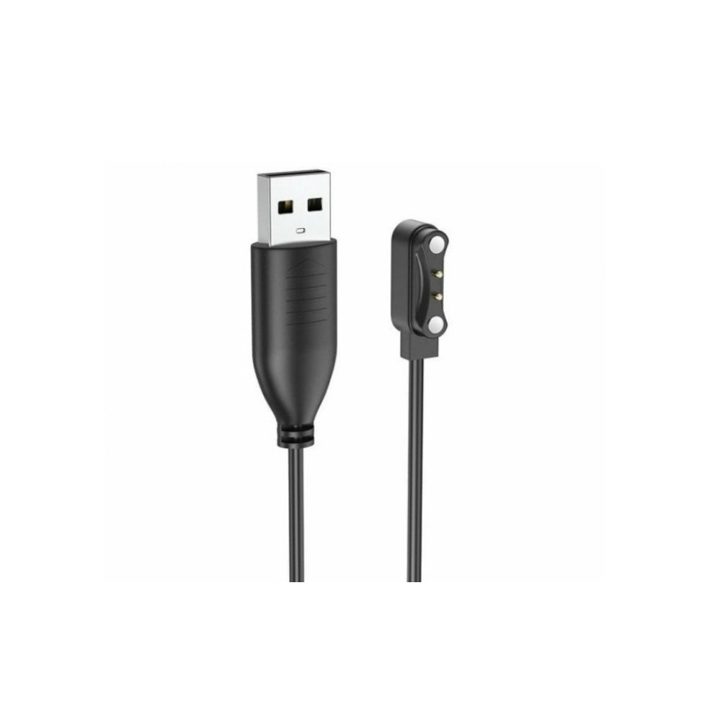 Магнитный фирменный USB кабель для зарядки смарт-часов Hoco Y5 / Hoco Y6 / 60 см. / Черный