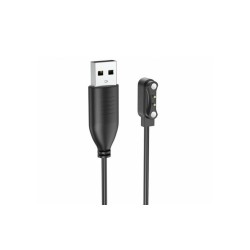Магнітний фірмовий USB кабель для зарядки смарт-годинників Hoco Y7 / Hoco Y8 / 60 см. / Чорний