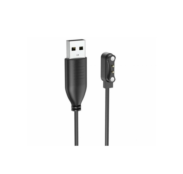 Магнітний фірмовий USB кабель для зарядки смарт-годинників Hoco Y7 / Hoco Y8 / 60 см. / Чорний