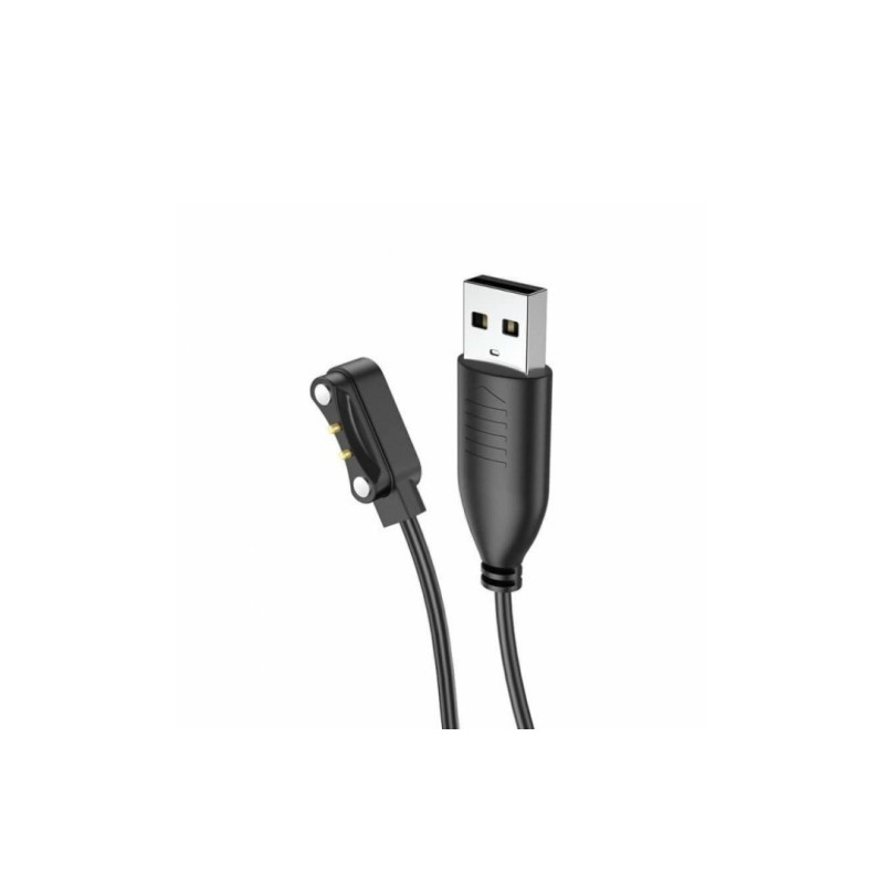 Магнітний фірмовий USB кабель для зарядки смарт-годинників Hoco Y7 / Hoco Y8 / 60 см. / Чорний