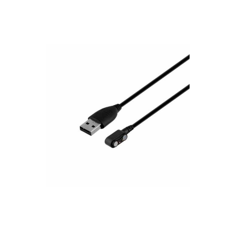 Магнітний фірмовий USB кабель для зарядки смарт-годинників Hoco Y7 / Hoco Y8 / 60 см. / Чорний