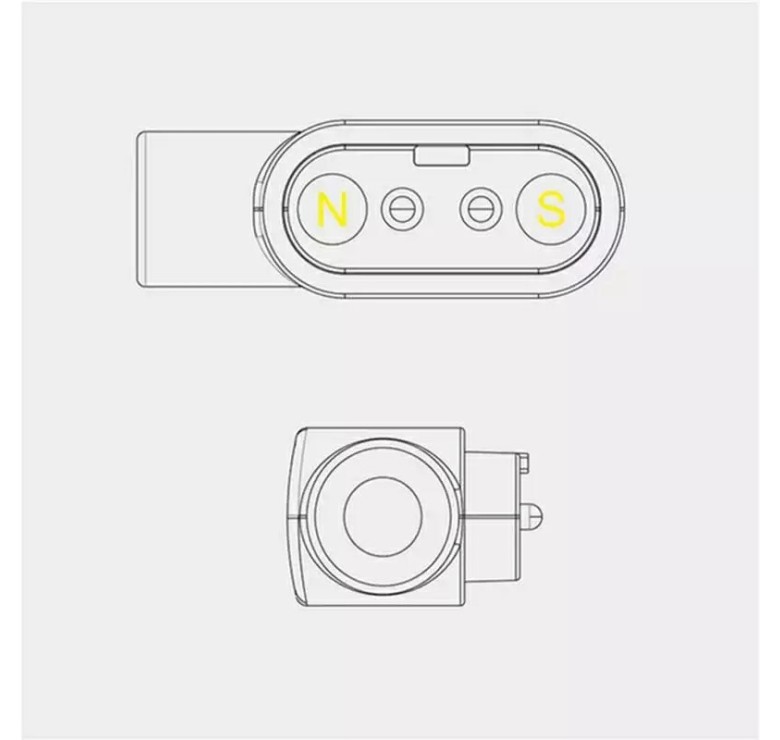 Магнітний фірмовий USB кабель для зарядки смарт-годинників Hoco Y7 / Hoco Y8 / 60 см. / Чорний