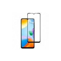 Загартоване захисне скло на Xiaomi Redmi 10C / Чорна рамка