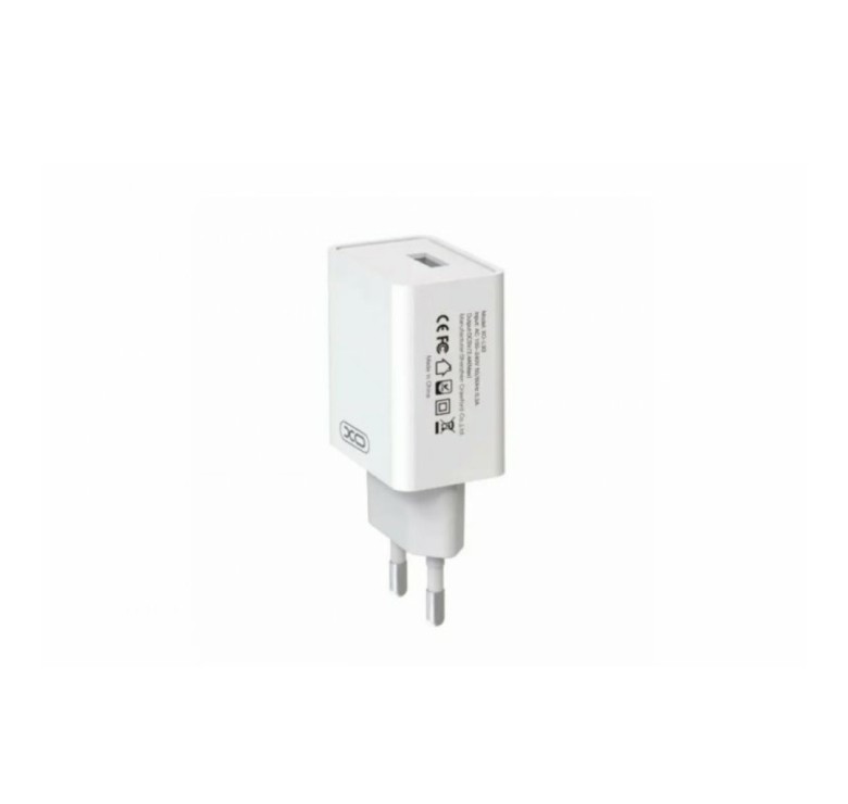 Блок живлення XO-L93 з кабелем Type-C - USB / 5 вольт / 2.4 Ампера / 1 USB / Білий