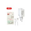 Блок живлення XO-L93 з кабелем Micro - USB / 5 вольт / 2.4 Ампера / 1 USB / Білий