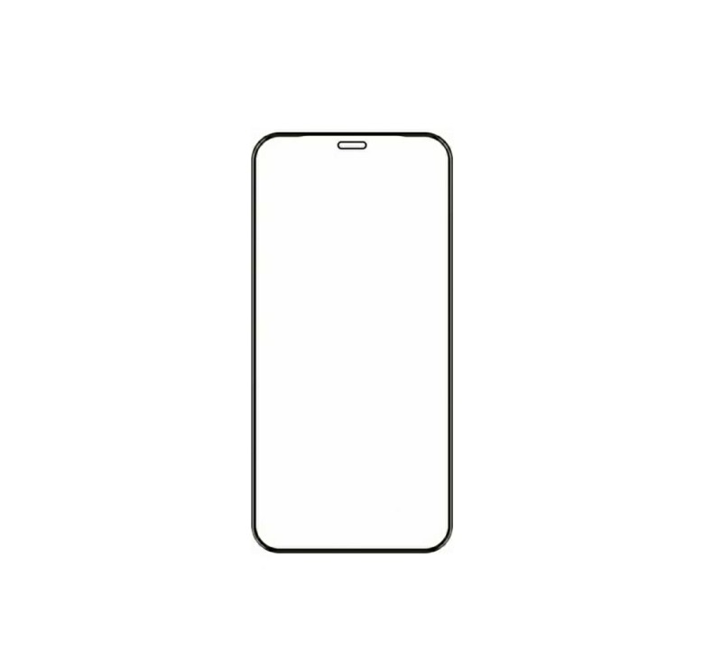 Загартоване скло на Iphone 12 / Повне покриття / Чорна рамка