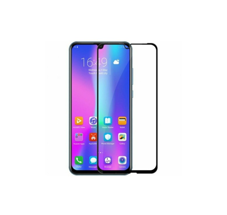 Загартоване захисне скло на Honor 20 Lite / Honor 20i / Чорна рамка