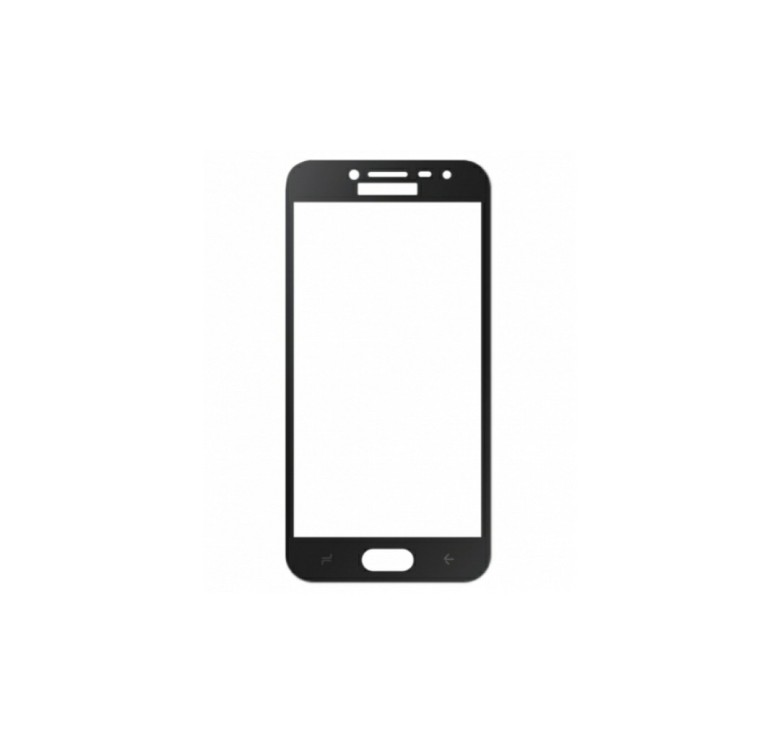 Загартоване захисне скло на Samsung J250 / Чорна рамка