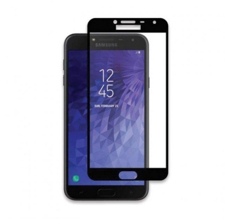 Загартоване захисне скло на Samsung J2 ( 2018) / Чорна рамка