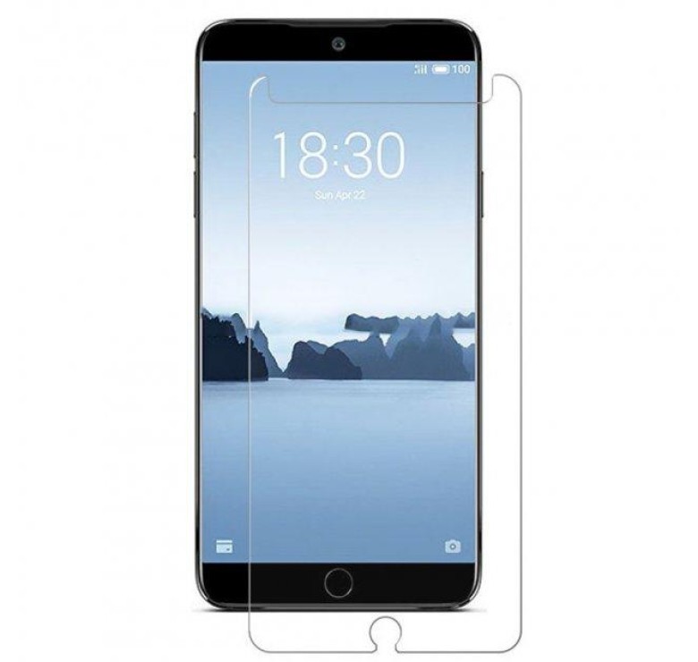 Загартоване захисне скло на Meizu M15 / Без рамки / Прозоре