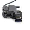 Універсальний USB кабель для зарядки смарт-годинників / 2 контакта 7 мм. / 30 см. / Чорний