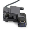 Універсальний USB кабель для зарядки смарт-годинників / 2 контакта 7 мм. / 30 см. / Чорний