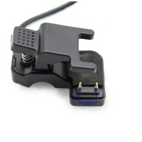 Універсальний USB кабель для зарядки смарт-годинників / 2 контакта 7 мм. / 30 см. / Чорний