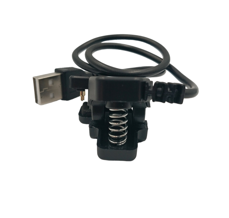 Універсальний USB кабель для зарядки смарт-годинників / 2 Pin, 4 mm / 30 см. / Чорний