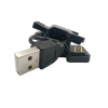 Універсальний USB кабель для зарядки смарт-годинників / 2 Pin, 4 mm / 30 см. / Чорний