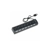 USB хаб Hi-Speed / USB 2.0 / 7 портів USB / З перемикачами / 40 см. / Чорний