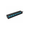 USB хаб Hi-Speed / USB 2.0 / 7 портів USB / З перемикачами / 40 см. / Чорний