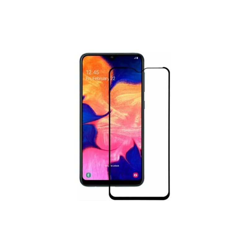 Закаленное защитное стекло Samsung Galaxy A10s (SM-A107) / Черная рамка