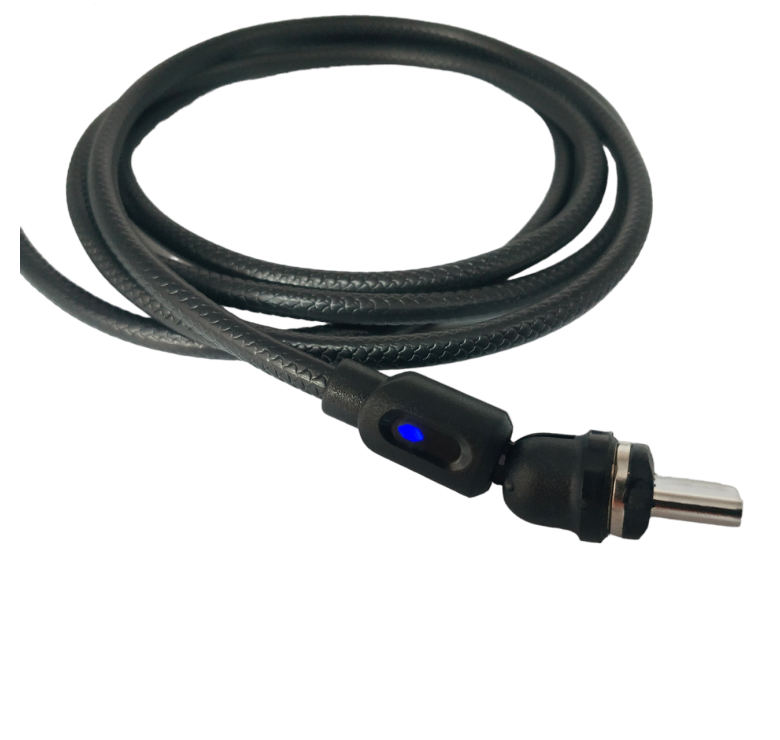 Магнітний кабель USLION 2 в 1 / Type-C - USB / 540 градусів / Круглий / 100 см. / Чорний