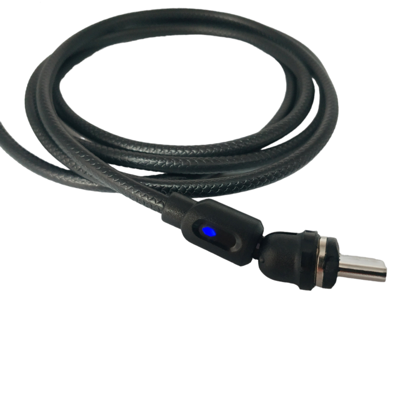 Магнитный кабель USLION 2 в 1 / Type-C - USB / 540 градусов / Круглый / 100 см. / Черный