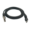 Магнітний кабель USLION 2 в 1 / Micro - USB / 540 градусів / Круглий / 100 см. / Чорний
