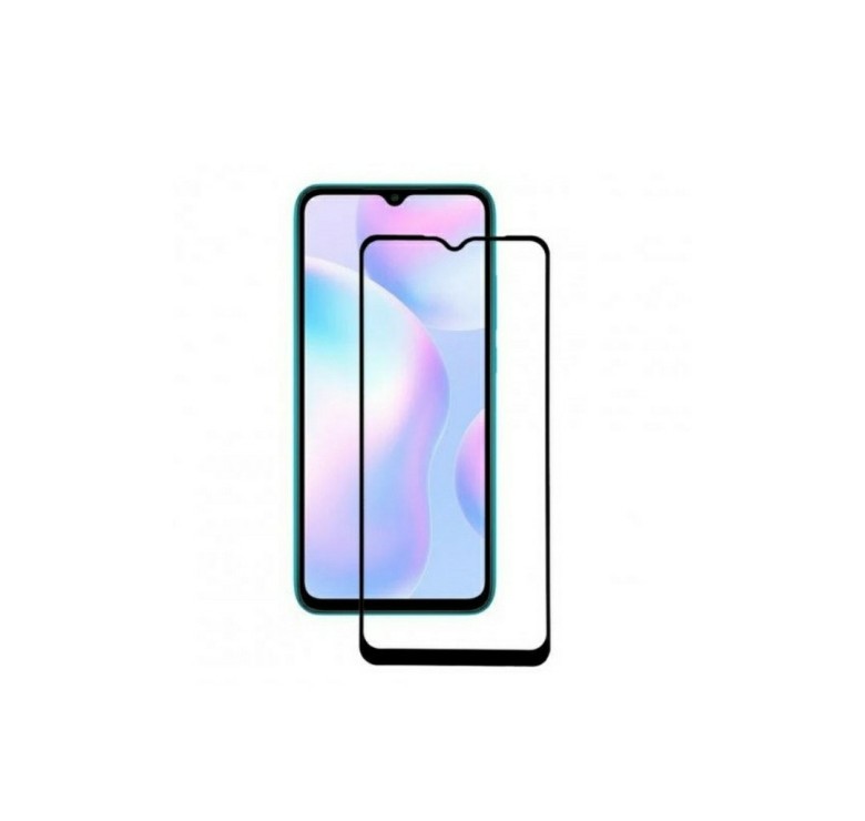 Загартоване захисне скло на Xiaomi Redmi 10A / Чорна рамка