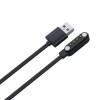 Магнітний USB кабель для дитячого смарт-годинника Q100 Q100S / 50 см. / 4 конектора / Чорний