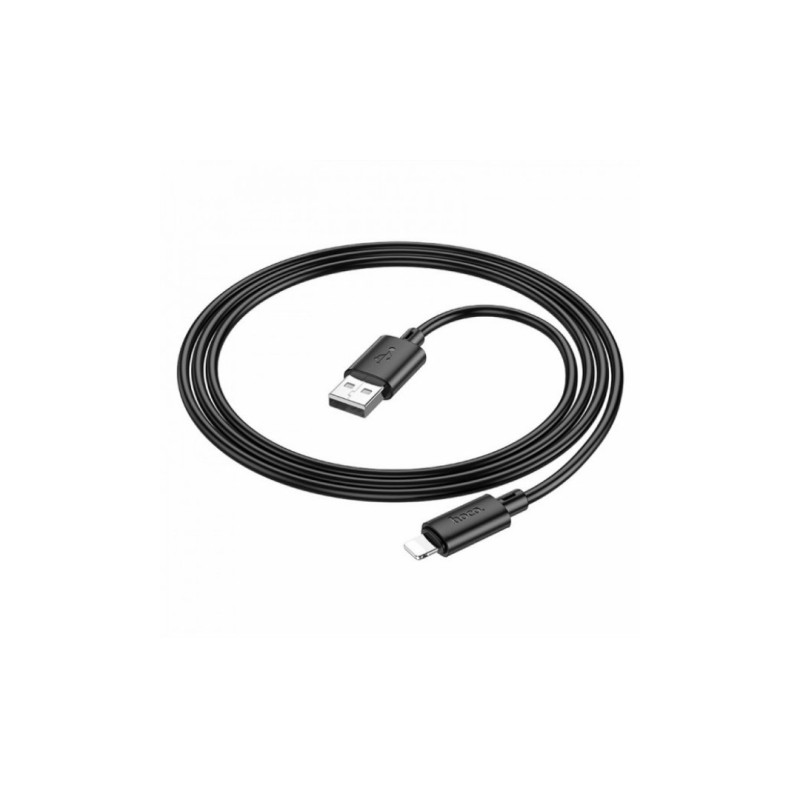 Кабель Hoco X88 / Lightning - USB для Iphone / Быстрая зарядка до 2.4 ампера / 1 метр / Черный