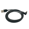 Магнітний кабель USLION 2 в 1 / Lightning (Iphone) - USB / 540 градусів / Круглий / 200 см. / Чорний