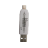 USB хаб і кардрідер (2в1) / USB 2.0 / 4 порти (2 шт. USB, micro SD, micro) / Білий