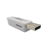 USB хаб і кардрідер (2в1) / USB 2.0 / 4 порти (2 шт. USB, micro SD, micro) / Білий