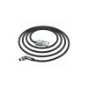 Магнітний кабель Hoco U94 2 в 1 / Lightning (Iphone) - USB / 540 градусів / Круглий / 120 см. / Чорний