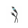 Магнітний силіконовий кабель Hoco X63 / Lightning (Iphone) - USB / 100 см. / Чорний
