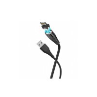 Магнітний силіконовий кабель Hoco X63 / Lightning (Iphone) - USB / 100 см. / Чорний