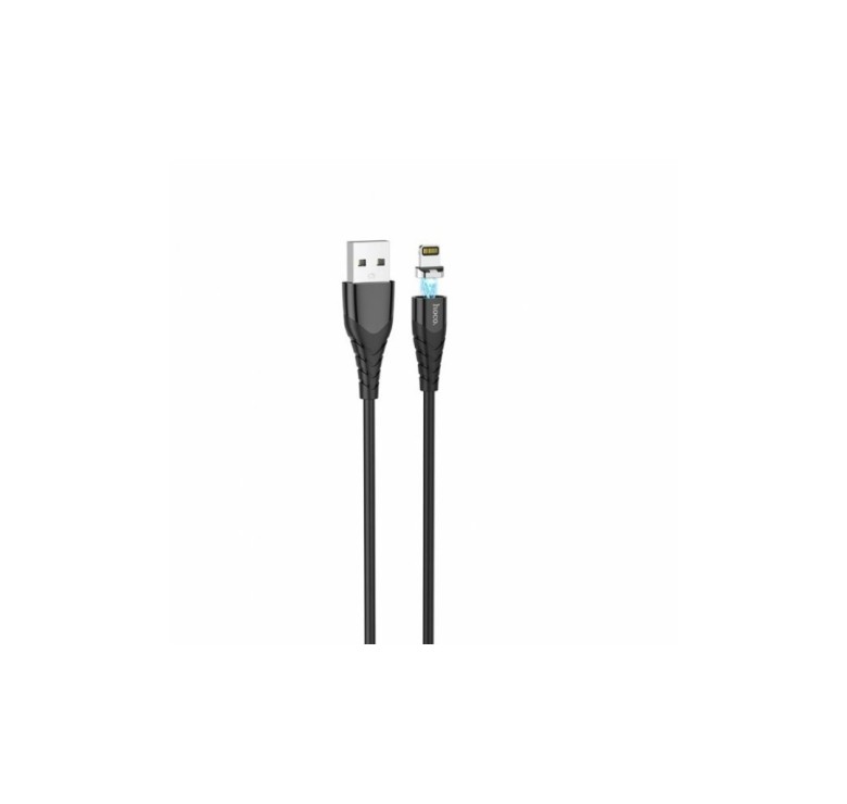 Магнітний силіконовий кабель Hoco X63 / Lightning (Iphone) - USB / 100 см. / Чорний