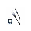 Магнітний нейлоновий кабель XO-NB125 / Micro - USB / 2 Ампера / 100 см. / Чорний