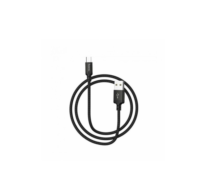 Кабель Hoco. X14 / Micro - USB / Нейлонове сплетіння / 2 метра / Чорний