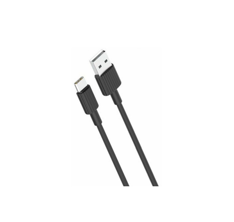 Кабель XO-NBP156 / Type-C - USB / 2.4 ампер / 1 метр / Чорний