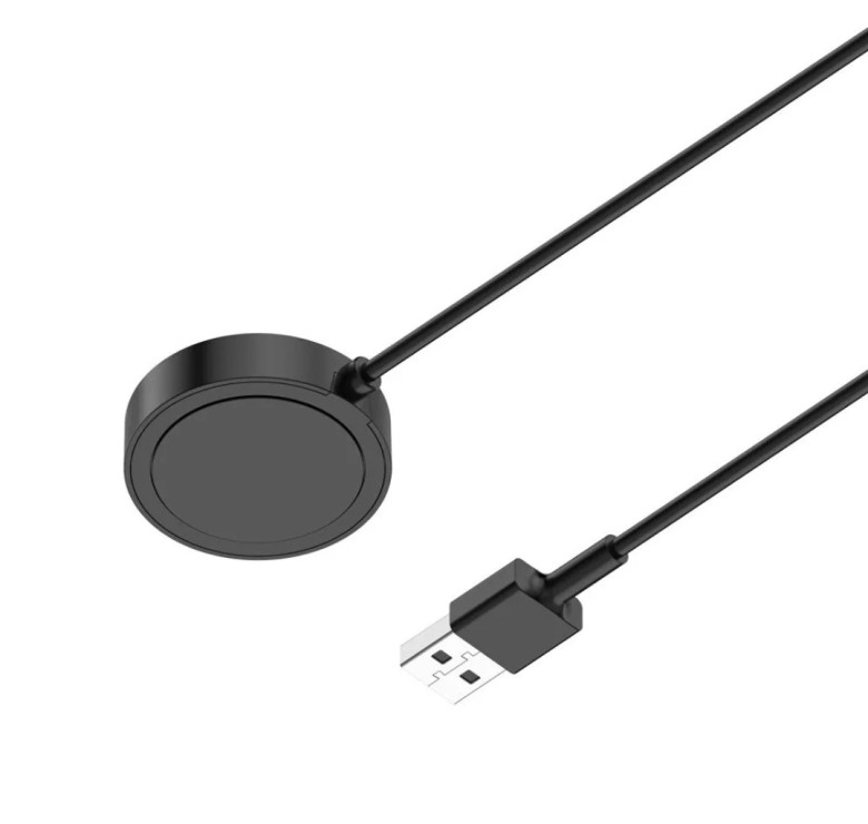 Магнітний USB кабель для зарядки смарт-годинників Haylou-RS3 LS04 / 100 см. / Чорний