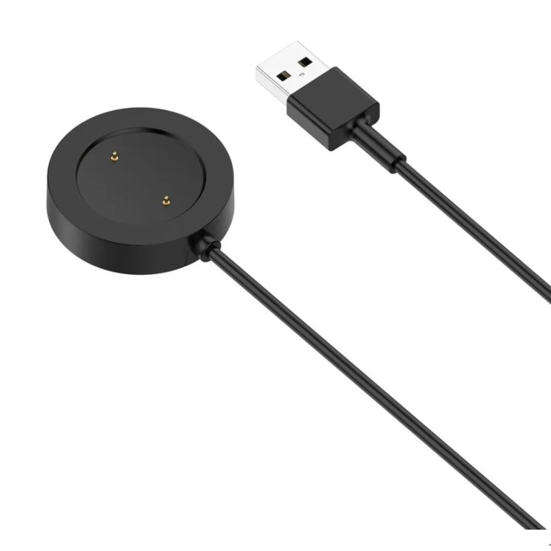 Магнітний USB кабель для зарядки смарт-годинників Haylou-RS3 LS04 / 100 см. / Чорний