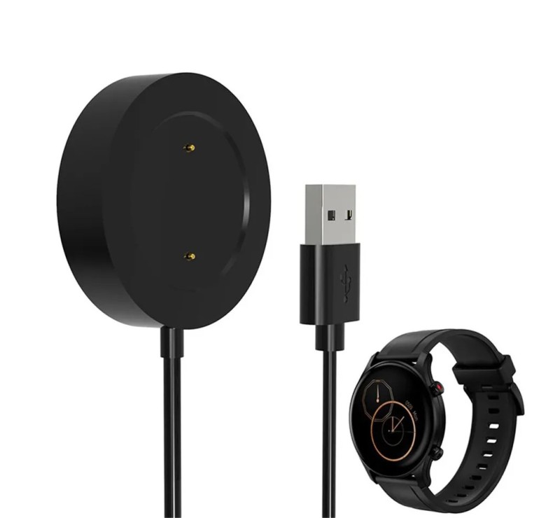 Магнітний USB кабель для зарядки смарт-годинників Haylou-RS3 LS04 / 100 см. / Чорний