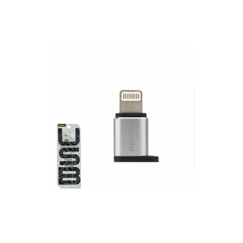 Переходник REMAX RA-USB2 с Lightning на Micro для смартфонов и других устройств / Серый