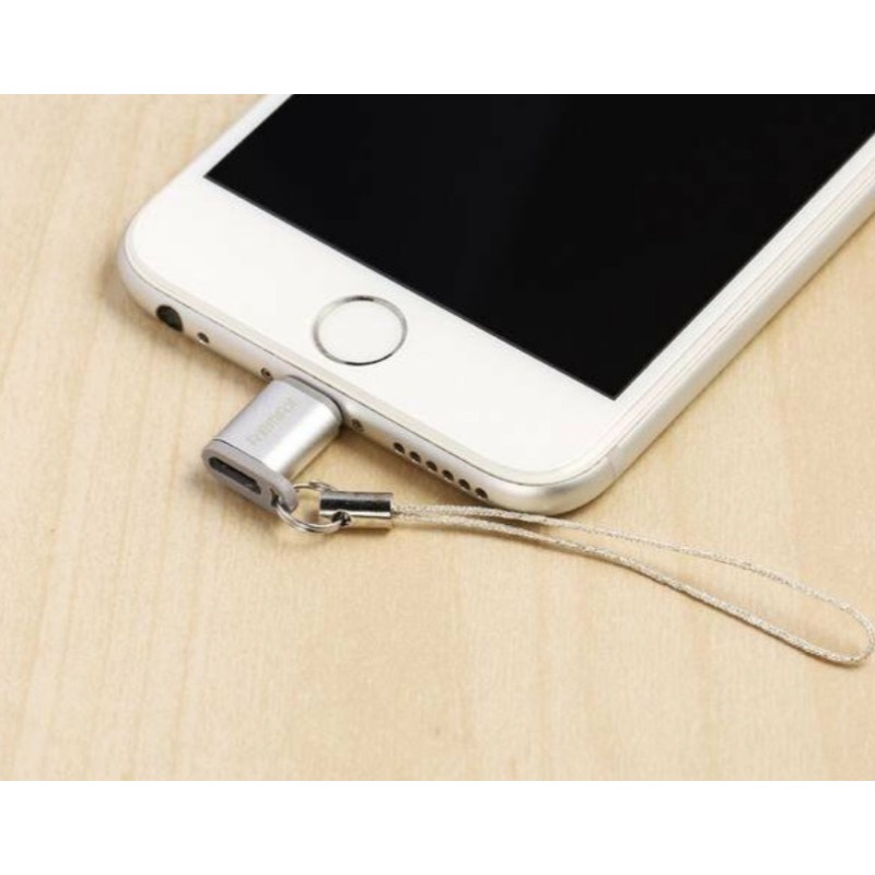 Переходник REMAX RA-USB2 с Lightning на Micro для смартфонов и других устройств / Серый